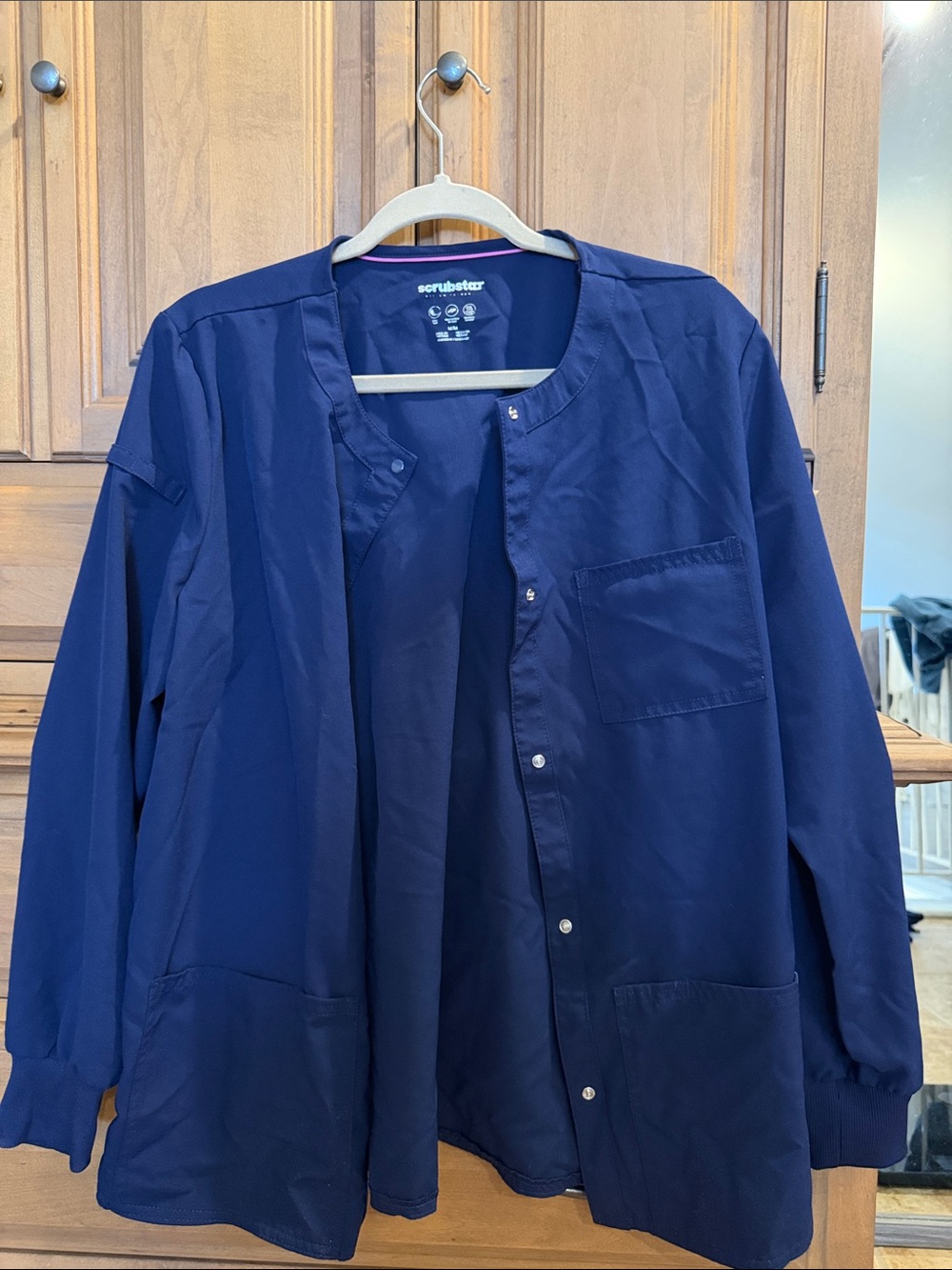 Scrubstar Women's Deep Navy Snap-Front Utility Jacket